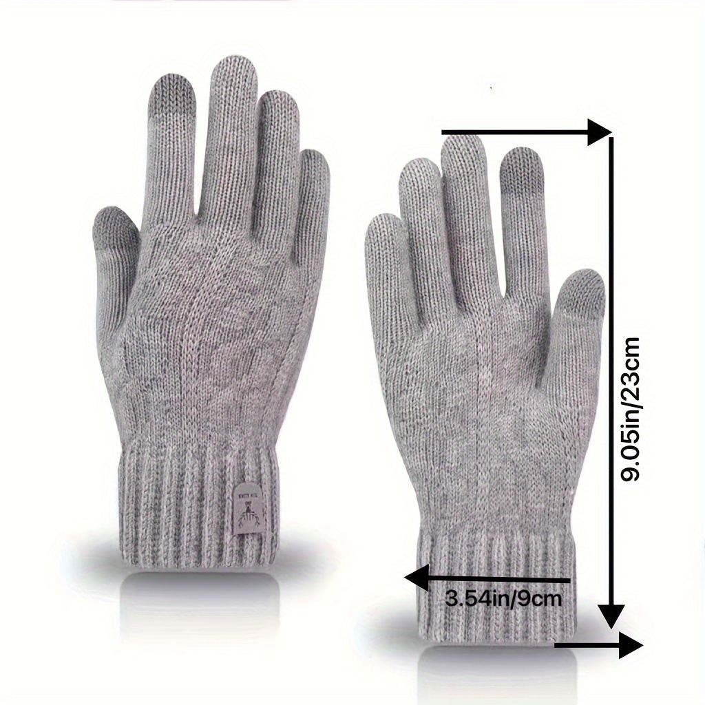 Men's Thermal Winter Gloves with Touchscreen Compatibility