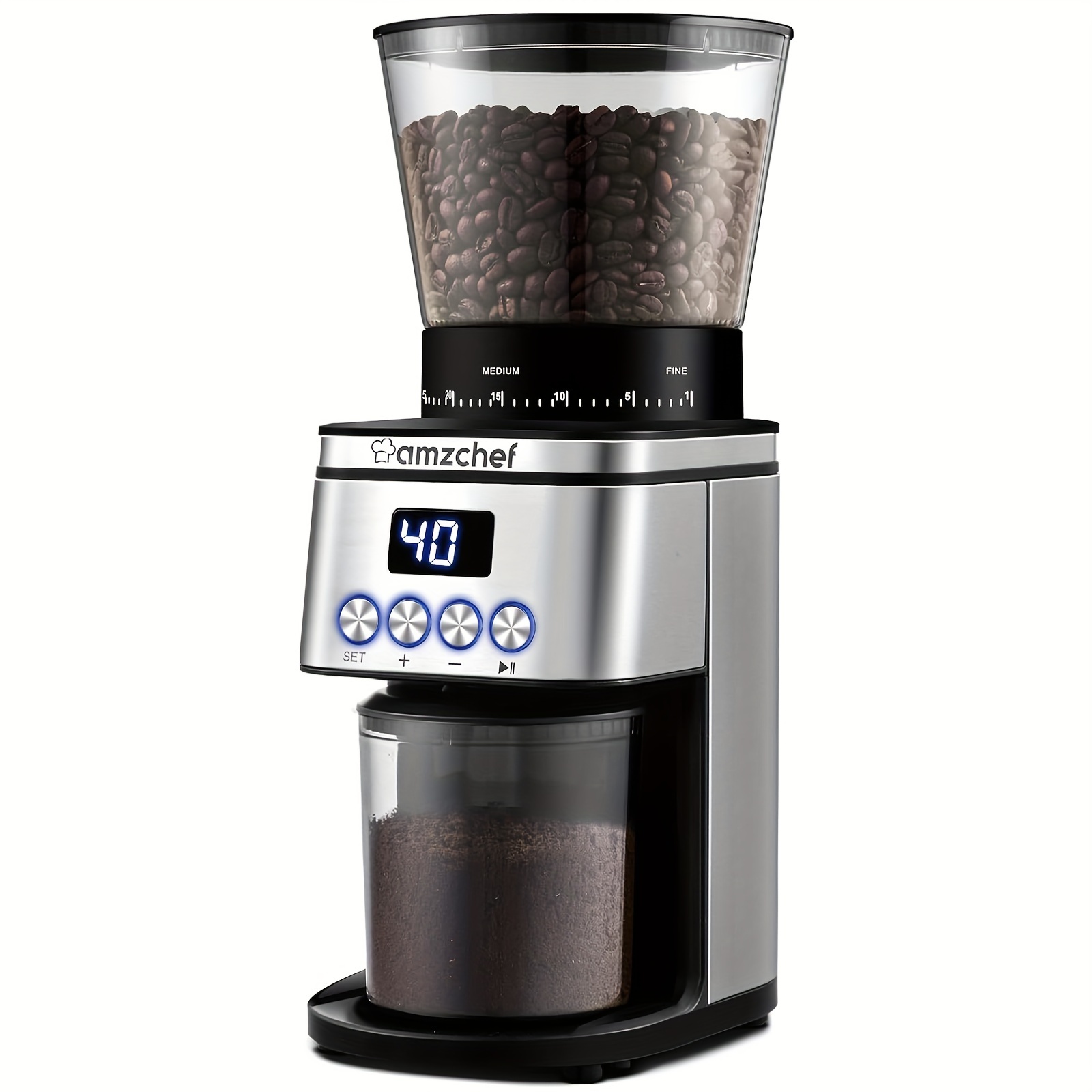 

Burr Coffee Grinder, Electric Coffee Bean Grinder With 30 Precise Settings, Anti-static Espresso Coffee Grinder 1-14 Cups Or 1-56 Seconds