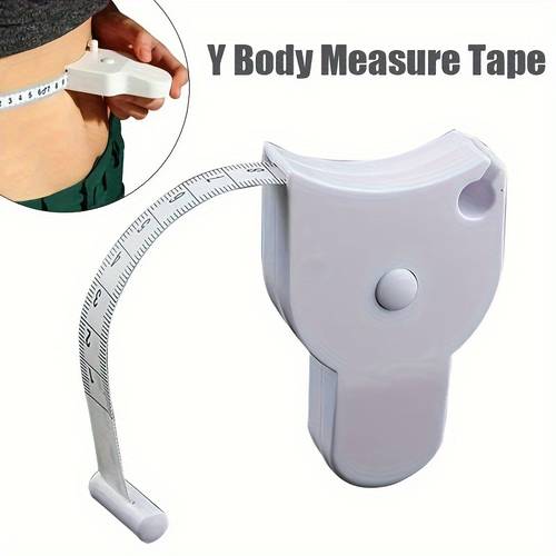 sleek white y shaped body measuring tape with handle 59 06 accurate fitness tool for waist and durable abs material white