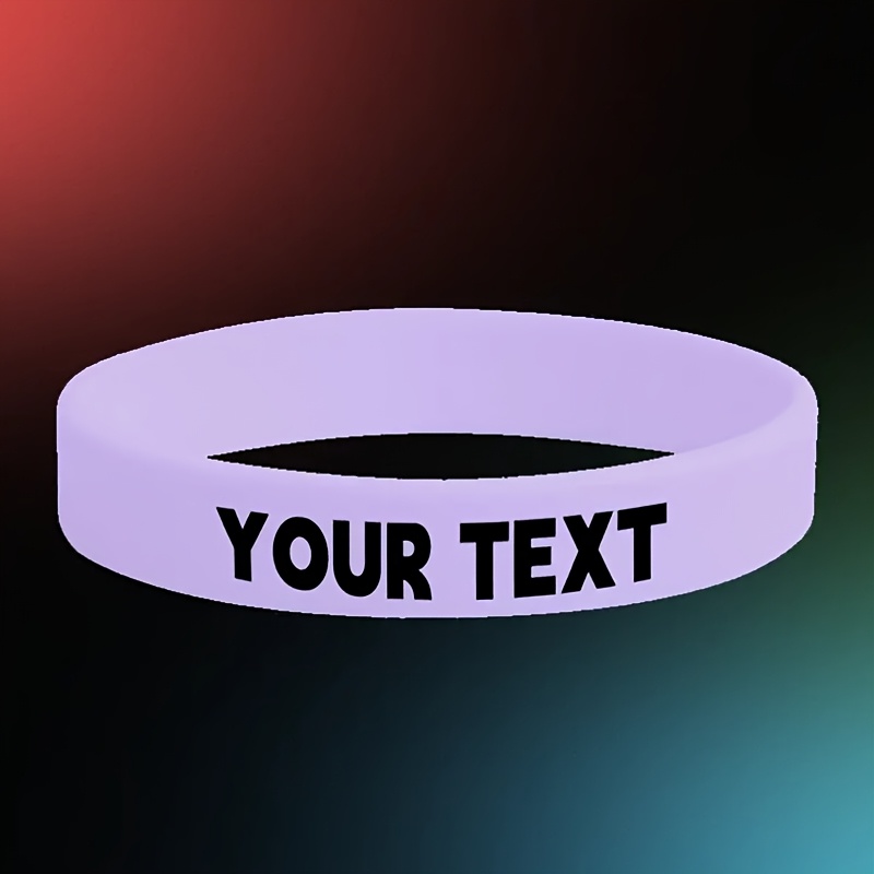 TEMU Gift For Her/him [custom Text] 32pcs -the-dark Silicone Bracelets | Exclusive Custom Silicone Bracelets | From Vibrant Orange To , Multicolor