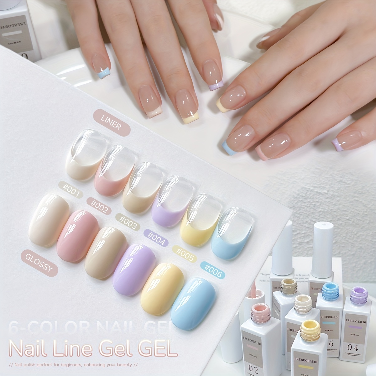 Image of 6pcs 6ml Gel Nail Polish Set Semi-permanent Gel Polish Kits All For Manicure Kit Soak Off Led Varnish Nail Art Gift For Women