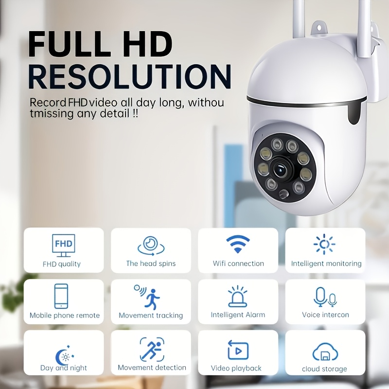 360° Rotating Wifi Surveillance Camera | 2mp Full Hd + Motion Detection + Night Vision | Voice Call | Supports Cloud Storage + Sd Card | Indoor Security