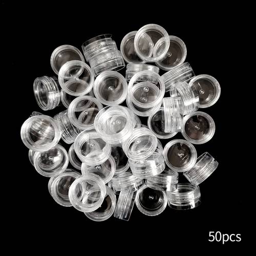 bouteilles en plastique transparent en tailles 6/10/ /50pcs, mini pots cosmétiques pour crème pour , adaptés pour le stockage de poudre dongles et pour lemballage de à lèvres