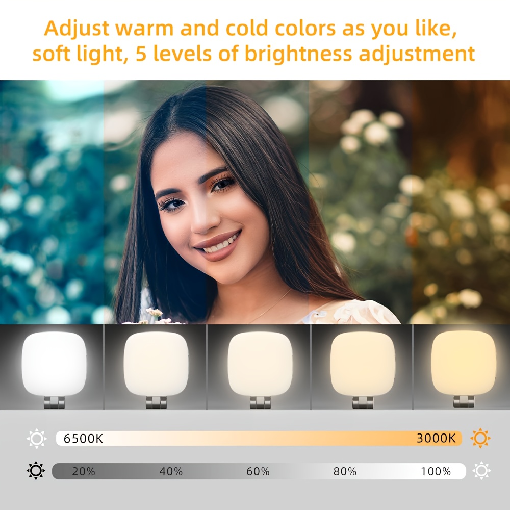 1pc magnetic multi function portable phone light with built in makeup   adjustable brightness angle ideal for selfies and video shooting compact led fill light with durable   Product details 0