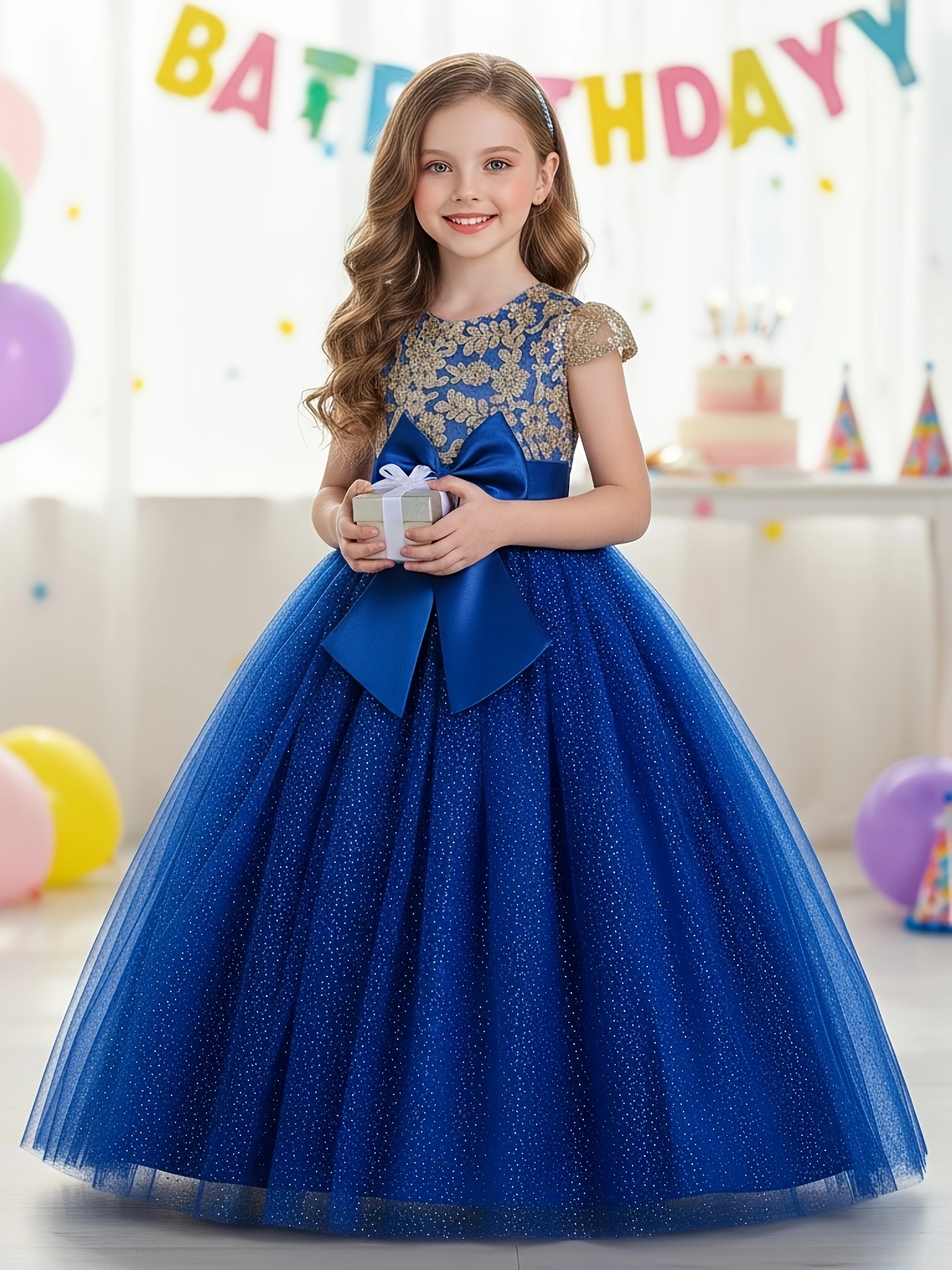 childrens princess dress girls bow