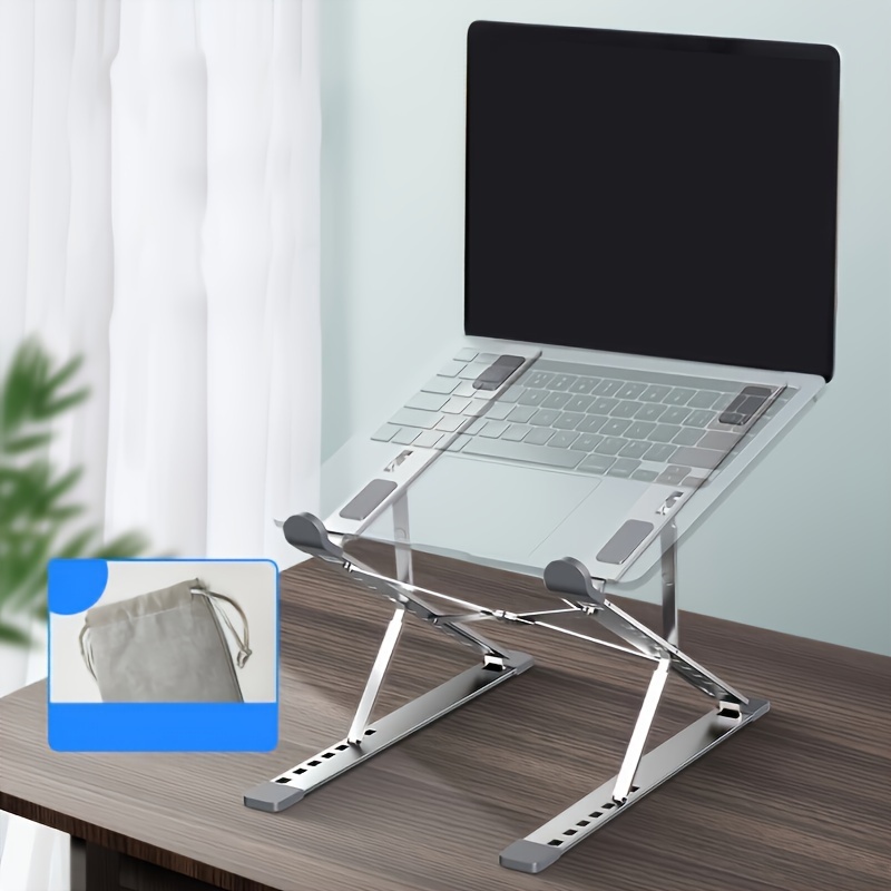 TEMU Un supporto regolabile e pieghevole in di alluminio 癡 progettato per supportare laptop e computer desktop, consentendo una dissipazione efficace