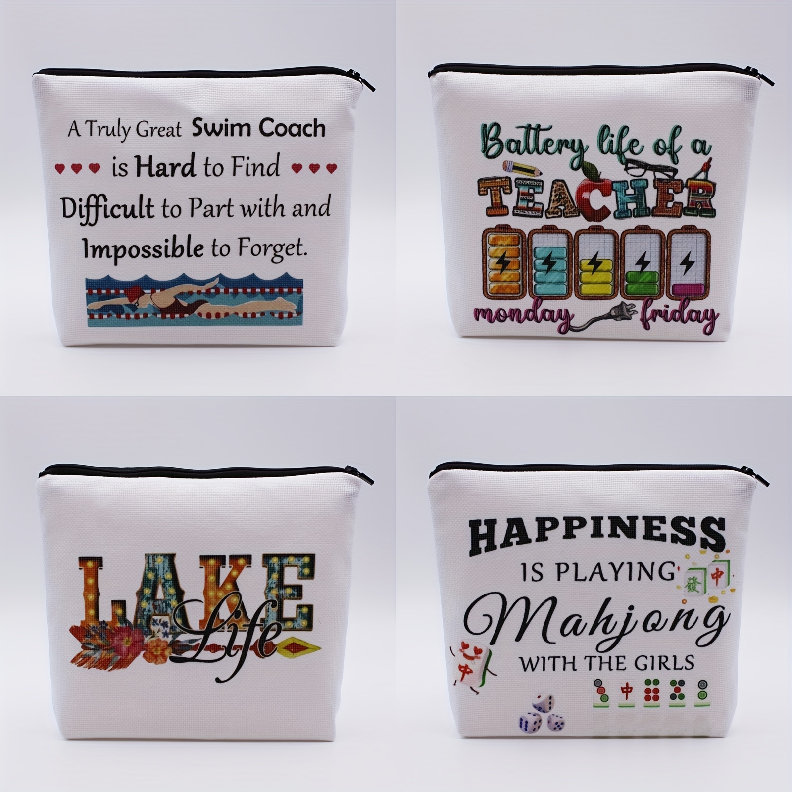 

Mahjong Joy: A Cosmetic Bag For Mahjong Enthusiasts - Perfect Gift , Family, Or Yourself - Travel Pouch, Water Resistant, And.