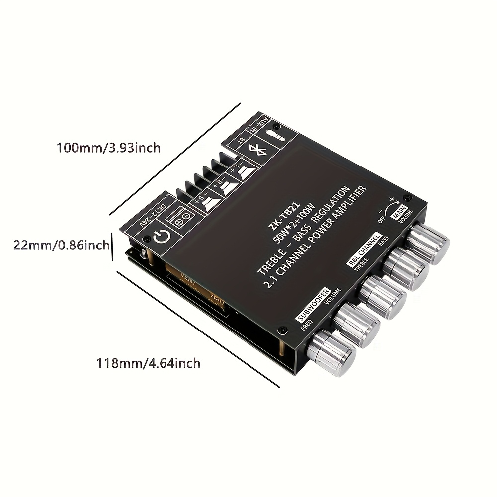 2 1 channel wireless 5 0 digital amplifier module hifi sound - Temu
