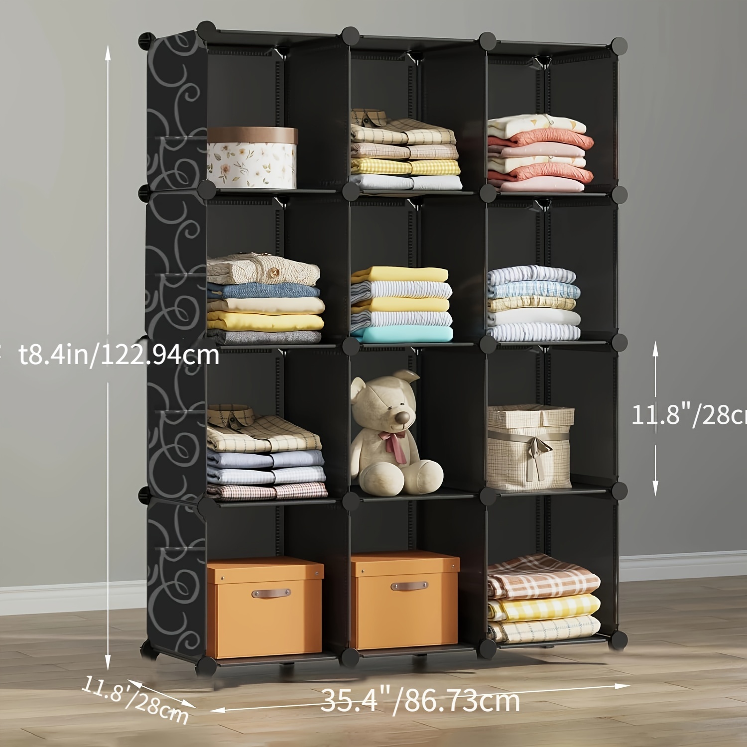 6 12 cube plastic cube book shelf easy assembly clothes storage shelf durable rack for shoes sundries household storage organizer for rental house bedroom living room home dorm entryway