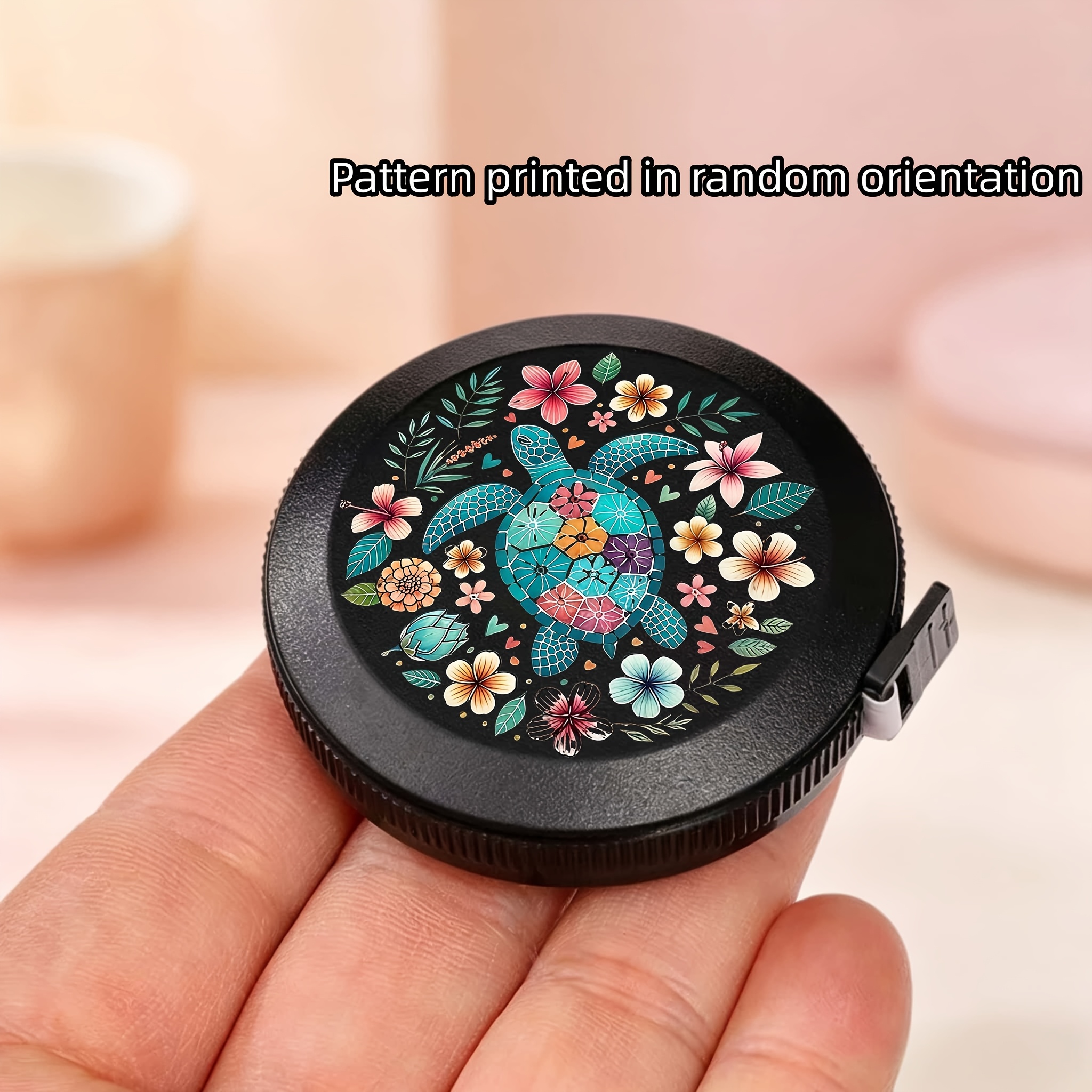 TEMU Turtle Retractable Tape Measure 150cm Double-sided Metric&imperial Sewing Soft Ruler For Body Waist Chest Measuring Garment Cutting Mini Fabric