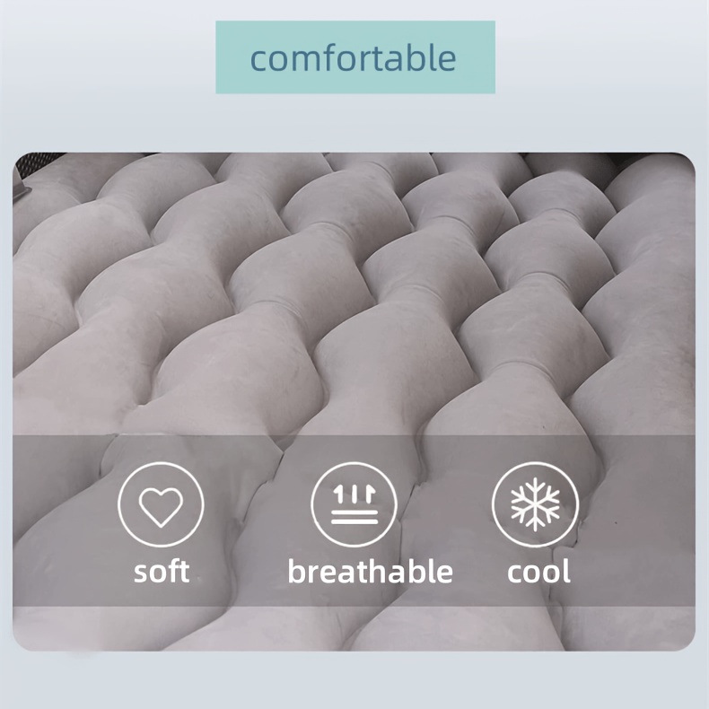 SUV Inflatable Mattress Camping Mattress Foldable Thick Car Air Bed with Electric Air Pump Portable Sleeping Pad Suitable for Home And Travel, Picnics And Camping