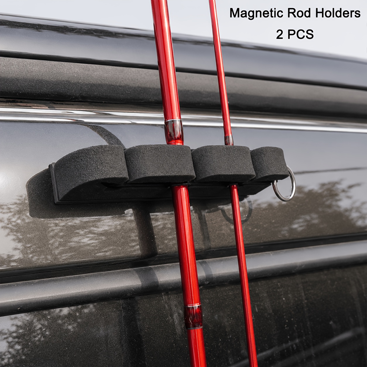 magnetic car fishing rod holder CastHitch – Secure Your Rods with Style rings engage with retention notches to keep your rods firmly in place MAGNETIC ROD HOLDER