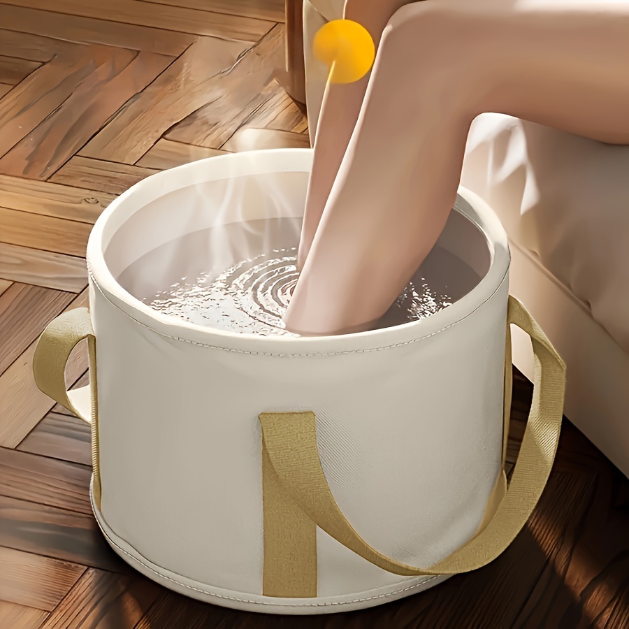 

Collapsible Foot Soak Tub - Portable, Unscented, Non-electric, Spa Bath With Reinforced Handles - Ideal For Travel And Home Use