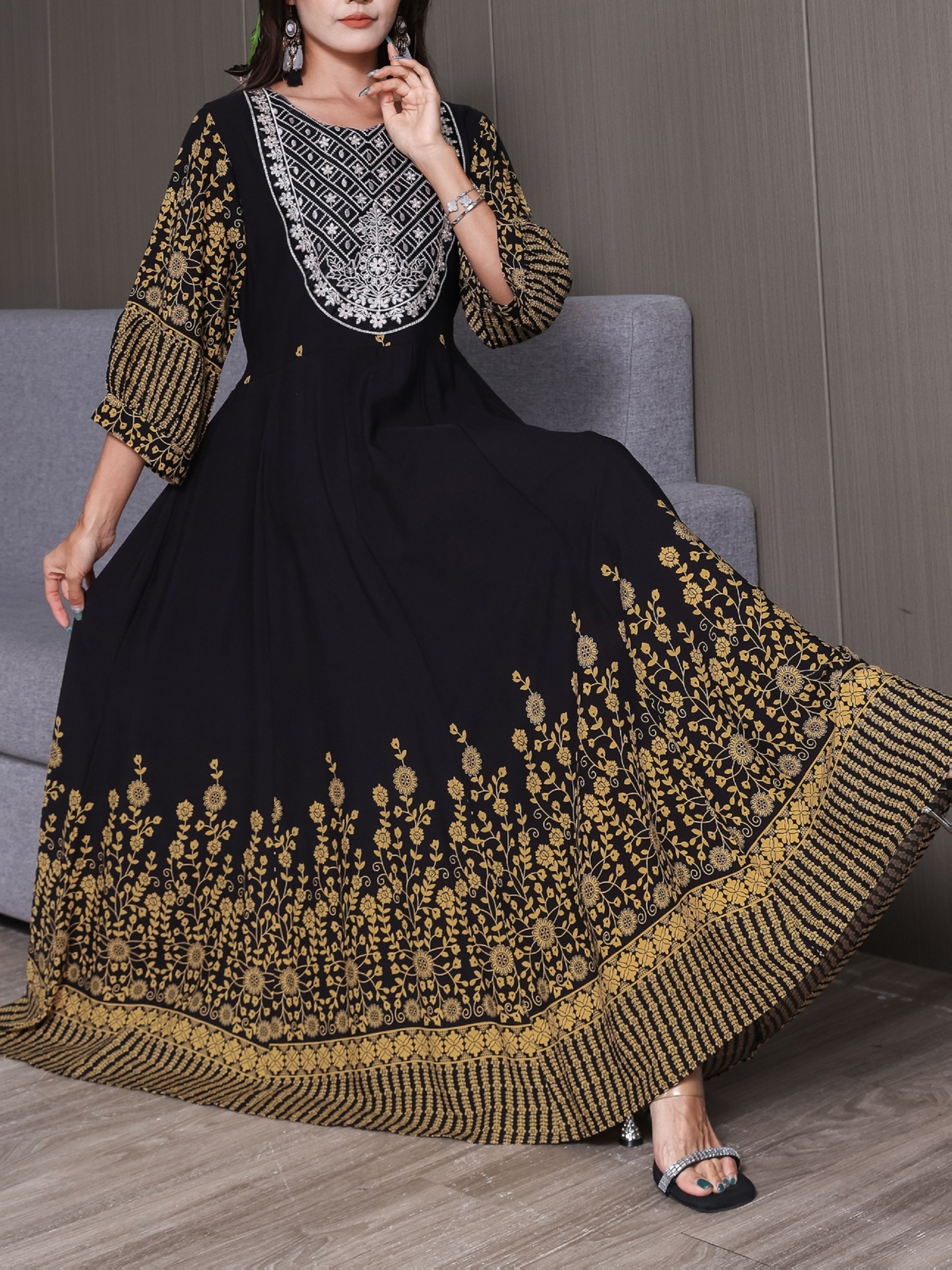 green emerald velvet dress The Gypsy Dress in Black  LadySplendorClothing