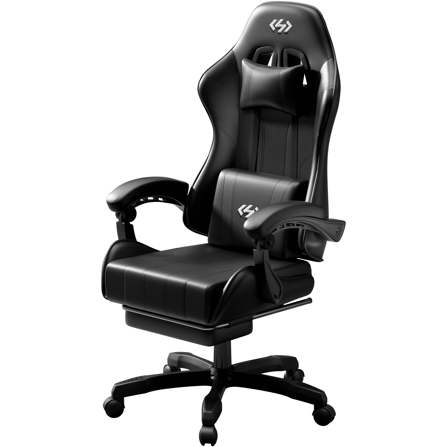 Gaming Chair, Ergonomic Chair With Lumbar Support Footrest Headrest, Cushion And Armrests, Adjustable Height And Backrest Office Chair, 360 Degree Swivel Chair For Adult