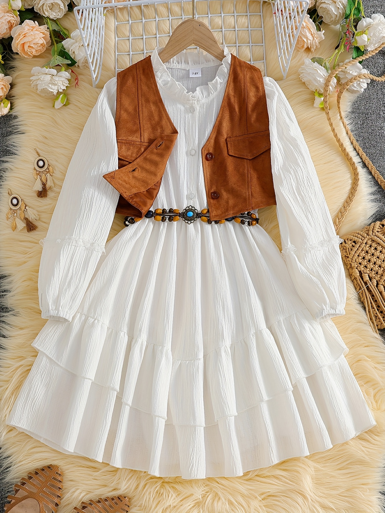 a two piece set girls featuring a bohemian - Temu Oman