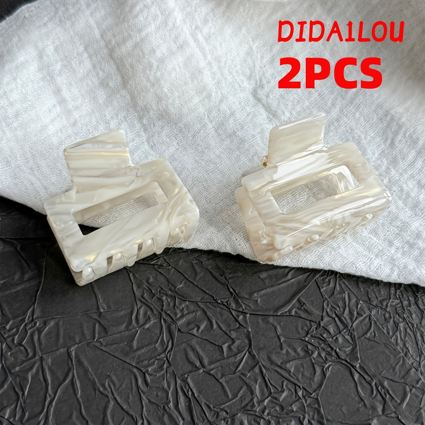 TEMU 2pcs Pack Vintage Medium Rectangular Hair Clips, , Suitable For Updos, Half-bun Hairstyles, Braids | Delicate Hair Additions, Ideal For