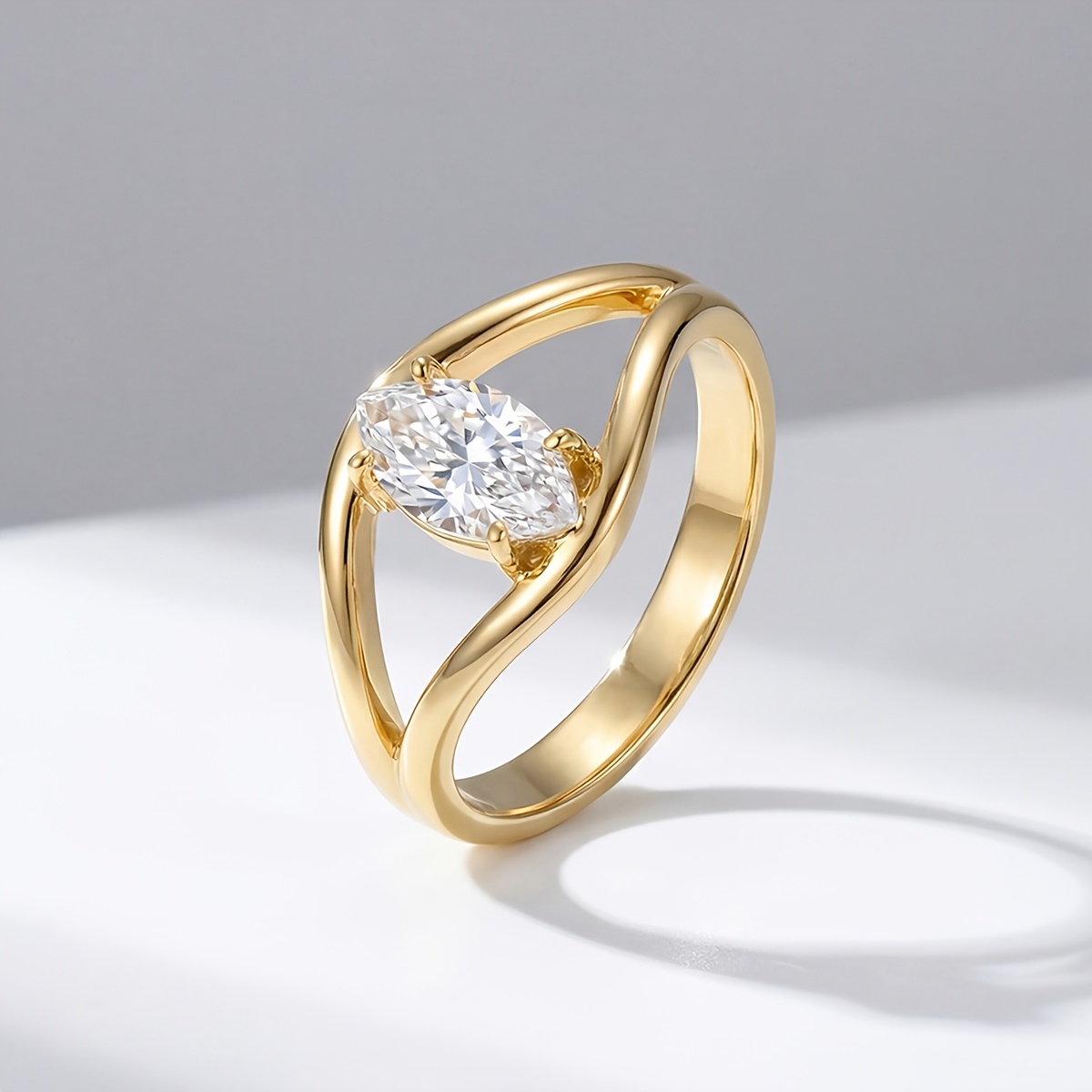Women's Hollow Marquise Ring, Elegant Gift for All Occasions