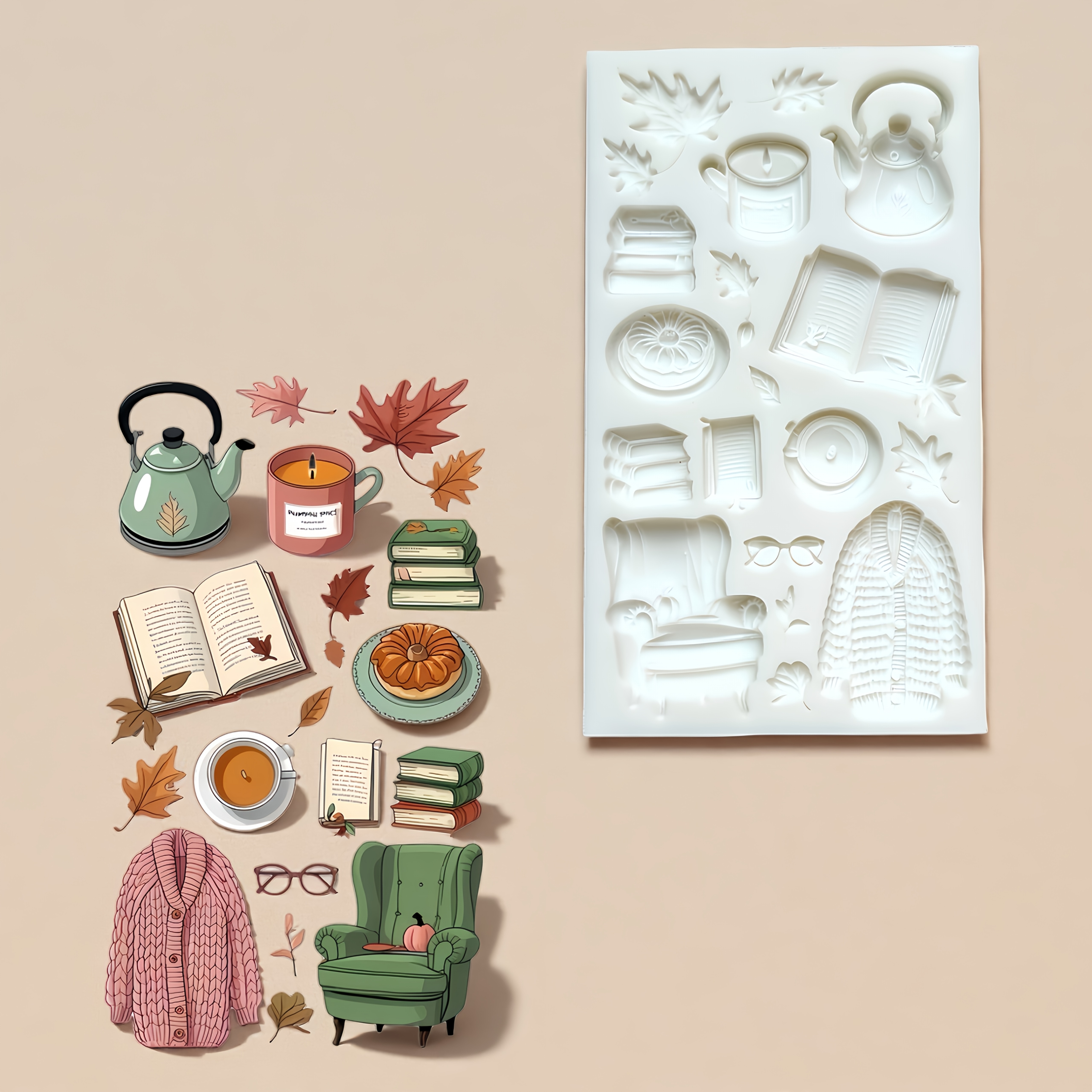 Baking Molds Such As Teapots, Books, Sofas, Sweaters, Creative Cake Molds, Gummy And Fondant Molds