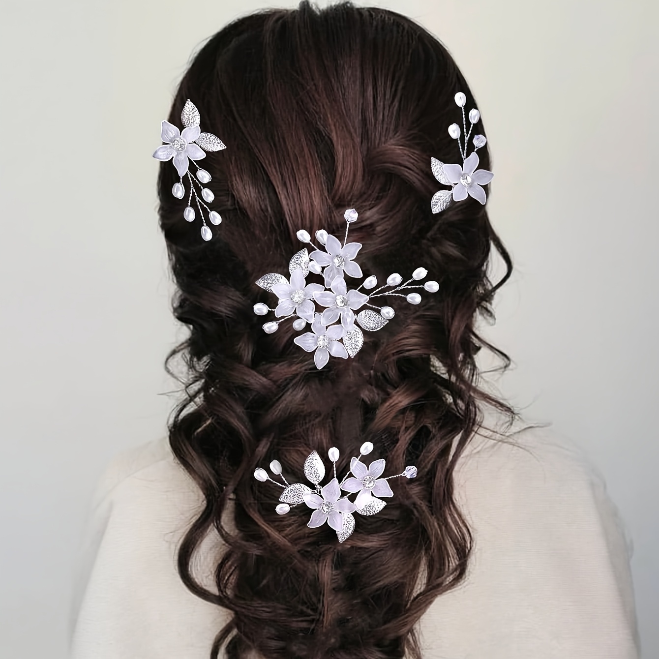 4pcs Bridal Wedding Hair Accessories Headpiece Set