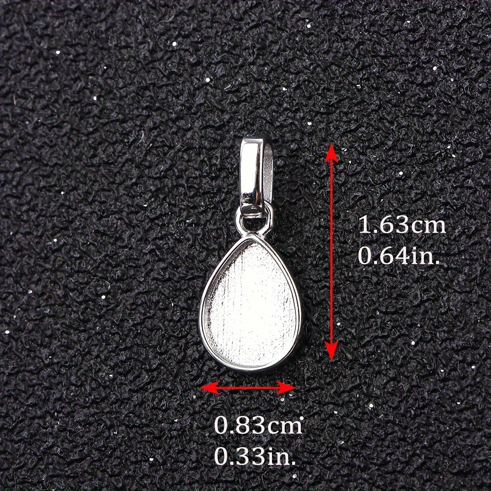 Breast Milk Resin Pear Solid Back Pendant Bezel Settings