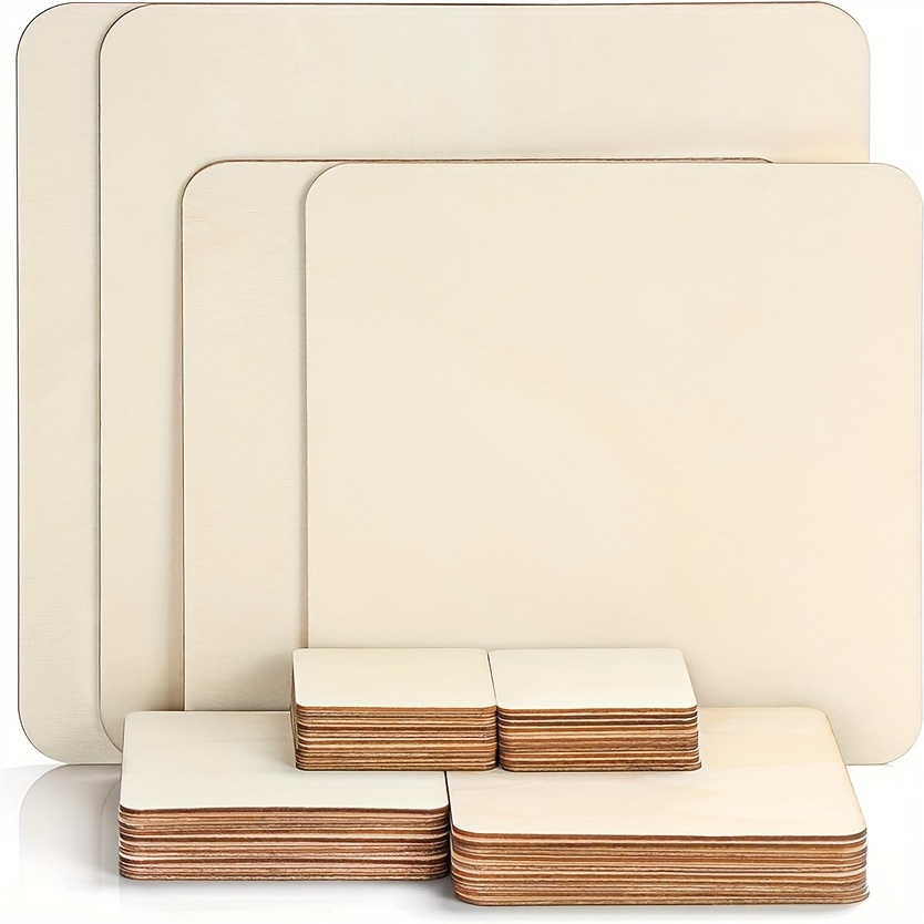 44pcs Multi-specification Square Wood Pieces