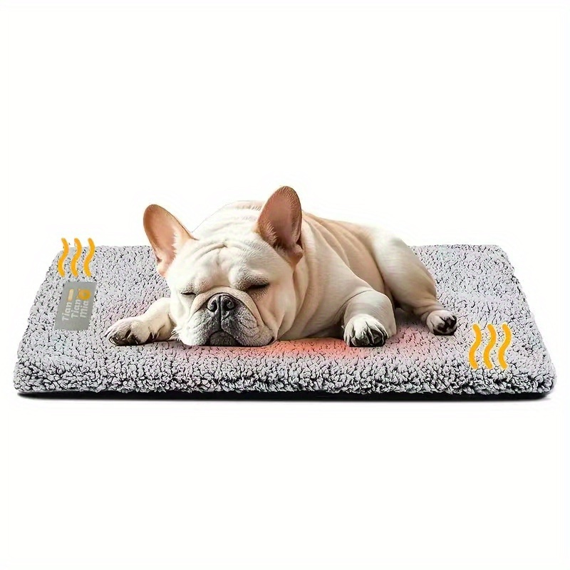 TEMU Super Soft Self Warming Bed, Thermal Dog Crate Bed Mat For Sleeping, Washable Anti-slip Pet Kennel Pad For Small Medium And Dogs Puppy Kitten