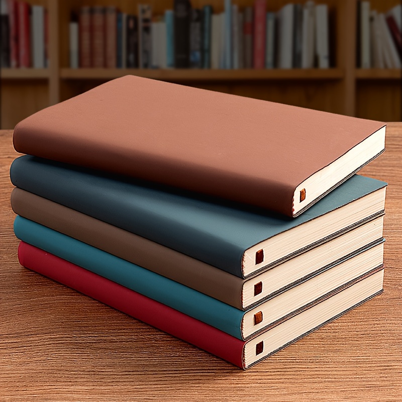 

A6 Thick Paper Notebook For Adults - Premium Sheepskin Cover, Ideal For Work Meetings, Study Sessions, And College Students - English Language