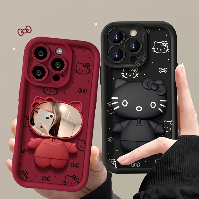* Multifunctional Mirror Mobile Phone Stand Frosted Silicone Phone Case For  IPhone Series