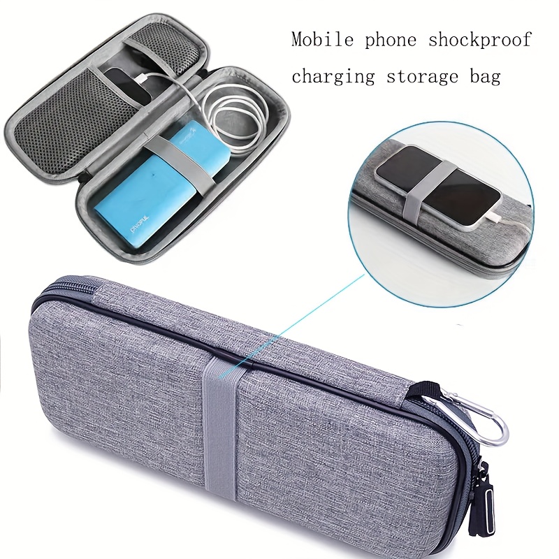TEMU Estojo de Viagem Rígido para Power Banks Compatível com RAV Power 26800/20100/20000mAh, Anker 26800mAh/ +26800mAh, ROMOSS 30000mAh, Carregador