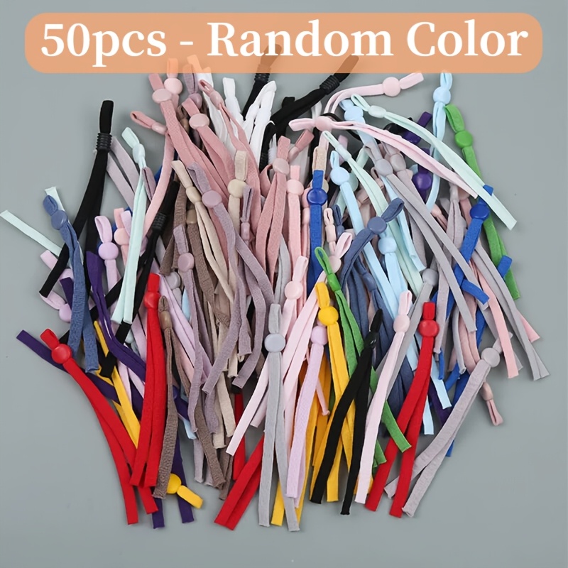 TEMU 50pcs Adjustable And Stretchable Elastic Collars For Newborn Puppies And Kittens | In 50 Colors, Polyester And Polyamide Material, Brand Gdgdsy