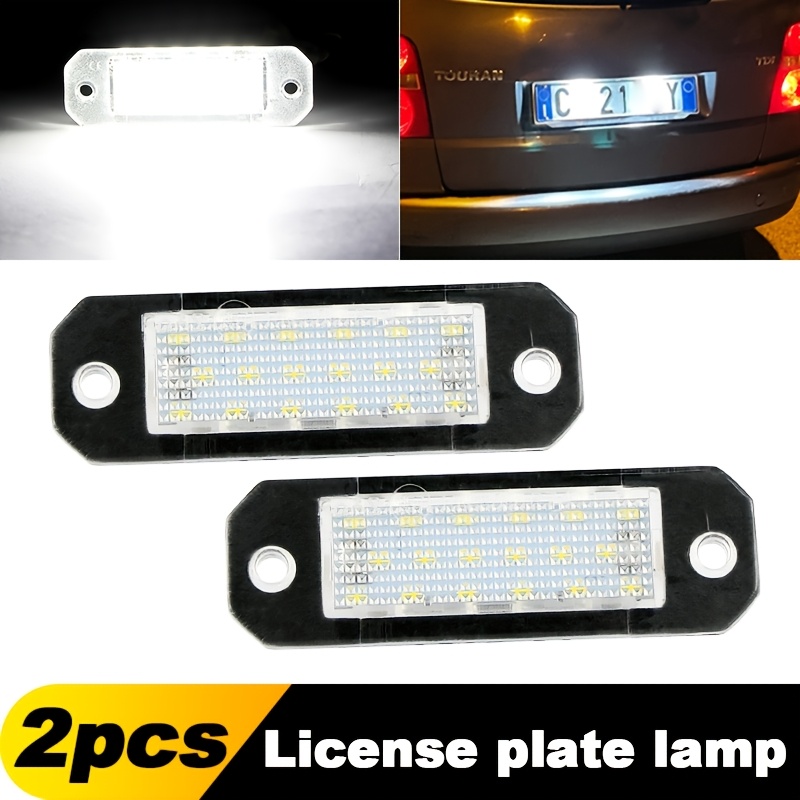 TEMU Pzd169 Car License Plate Lights, Set Of 2, 12v For T5 (2003-2015) And Barn Door (2015-2019) - Not Compatible With Tailgate Models, For Caddy
