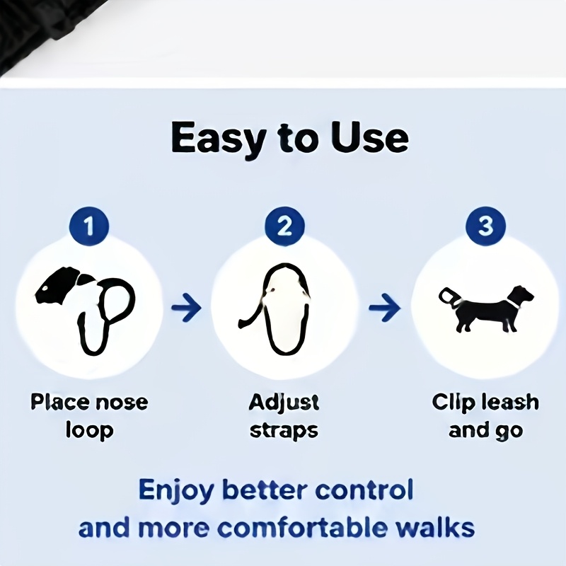 Adjustable Dog Mask and Reflective Leash Set for Training