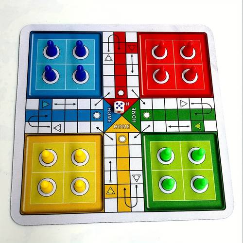 ludo game board with dice pieces suitable for family travel friendly strategy board game for 2 classic ludo for christmas for parties portable competitive board set