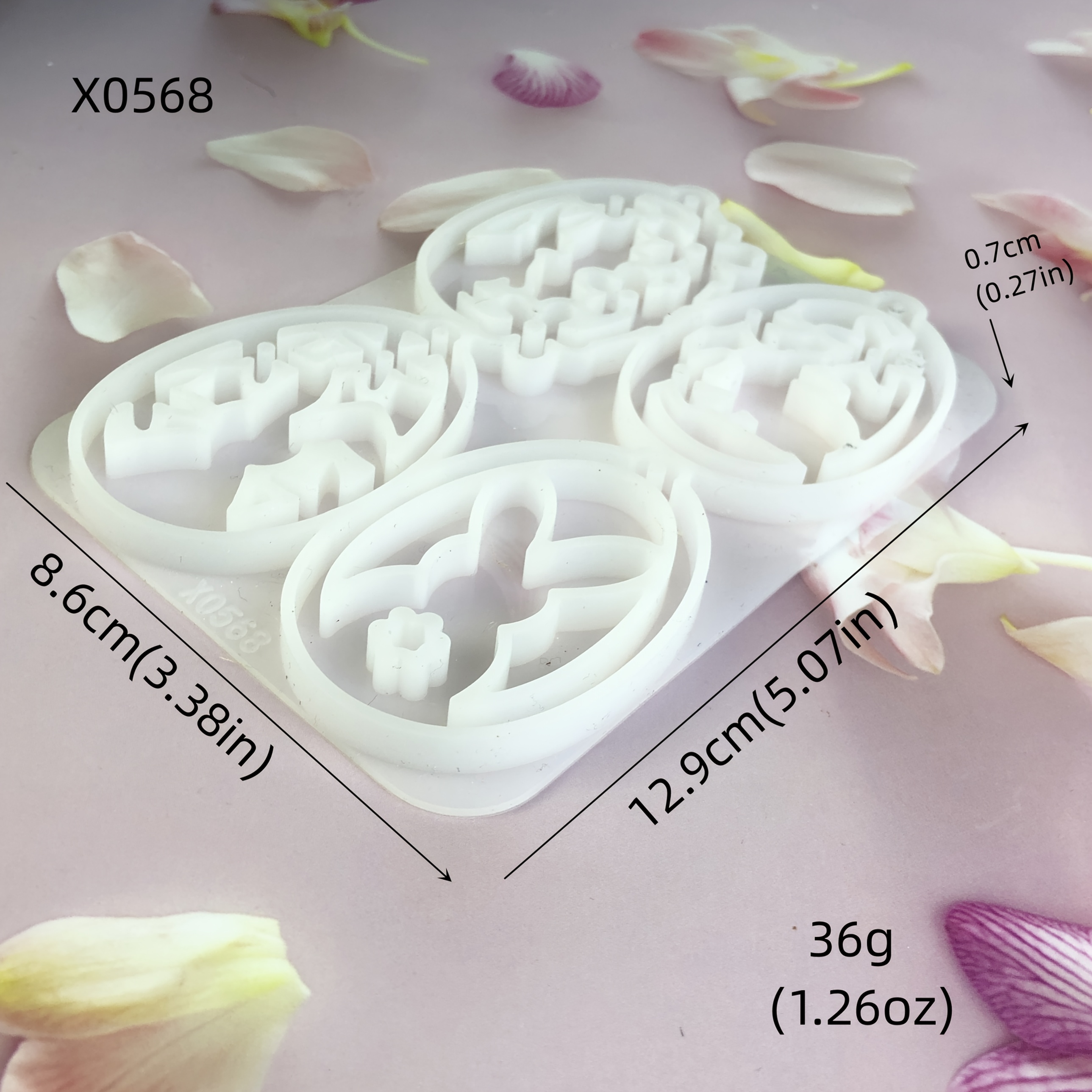 Resin Casting Molds, Rabbit Oval Pendant, Easter Plaster Resin Pendant, Rabbit Keychain Backpack Pendant Decoration, Rabbit Combination Silicone Mold