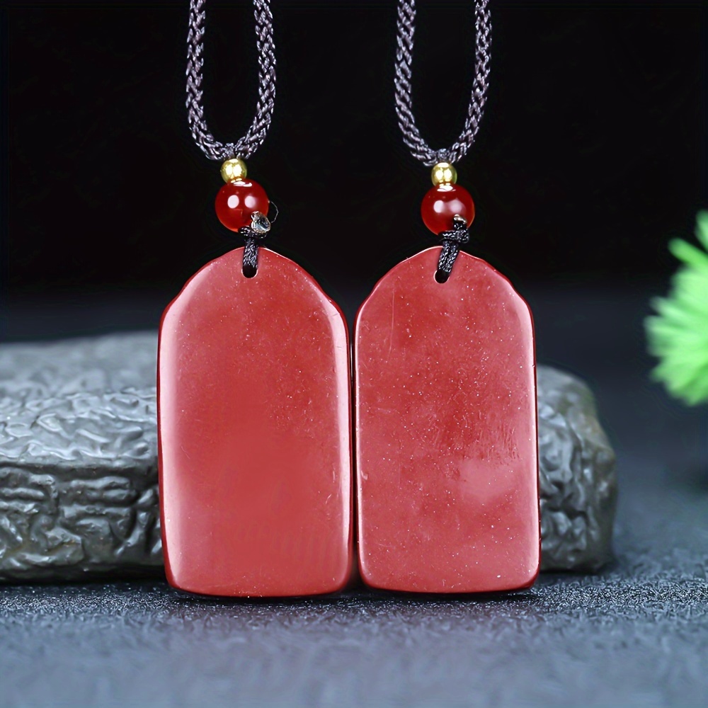 Raw Mineral Jute Phoenix Pendant Necklace, Lucky Sign