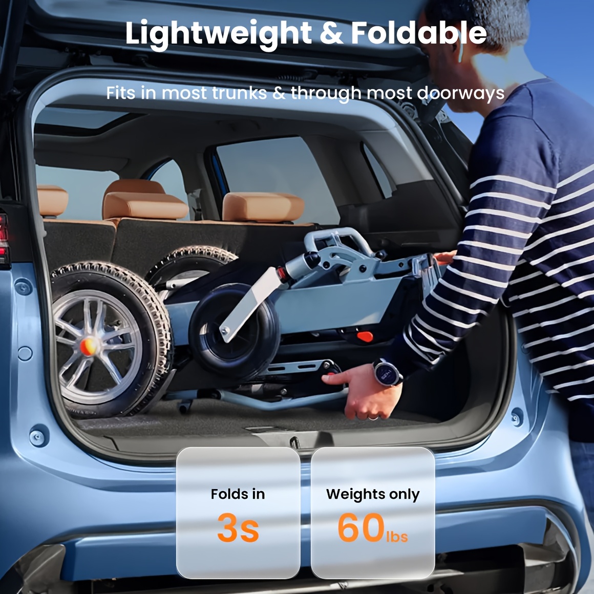 gifts for men christmas gifts electric wheelchair for adults lightweight foldable portable all terrain power motorized wheel chair security and comfortable and   weight capacity 264lbs my older   disability assistance Product details 4