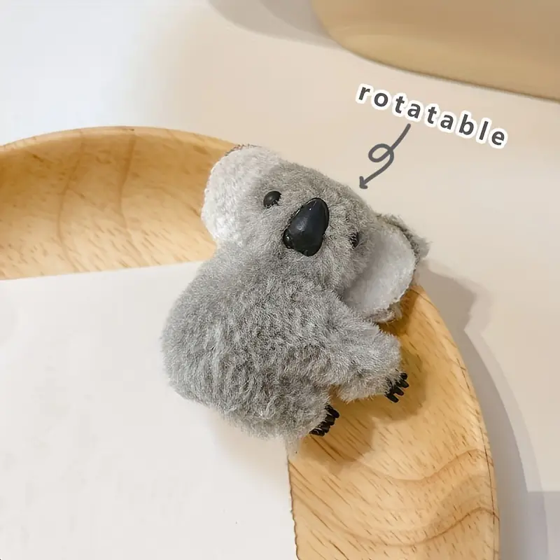 Koala Small Grab Clip Plush Plastic Koala Female Bangs Side - Temu