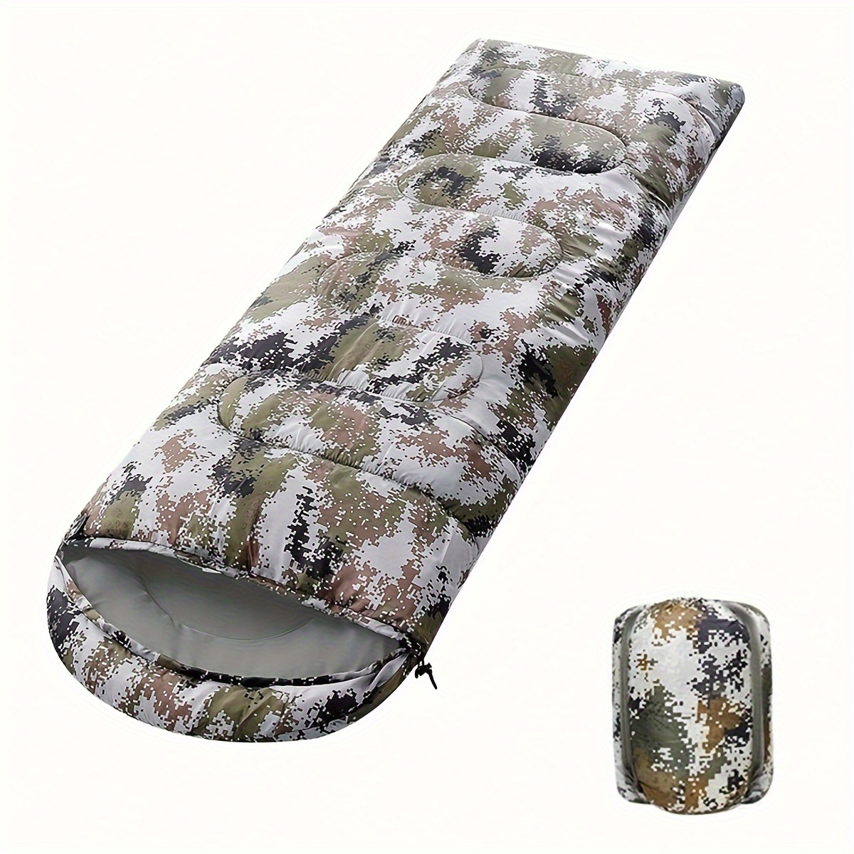 

Sacs de couchage - 32-77℉ avec sac de compression, sacs de couchage portables et légers imperméables pour 3-4 saisons, camping, randonnée, randonnée et plein air