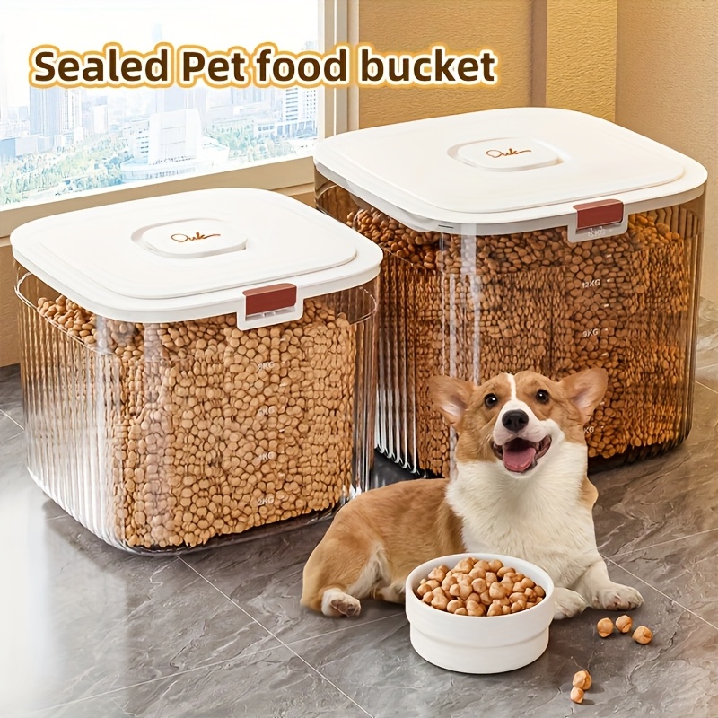 Hundefutterbehälter Mit Großer Düse, 4,5–6,8 Kg Fassungsvermögen – BPA-frei, Luftdicht, Inkl. Messbecher