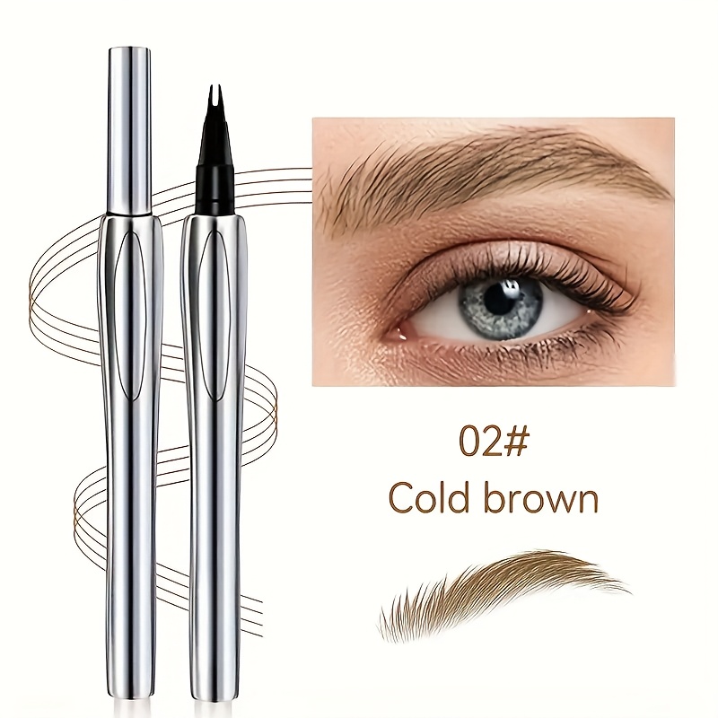 2 Forked Eyebrow Pencil, Create Natural And Beautiful Eyebrows, Suitable for All Makeup Styles, Long-lasting Waterproof And Sweatproof, Not Easy to Smudge, 3 Colors to Choose from, Perfect Gift, Valentine'S Day Gift.