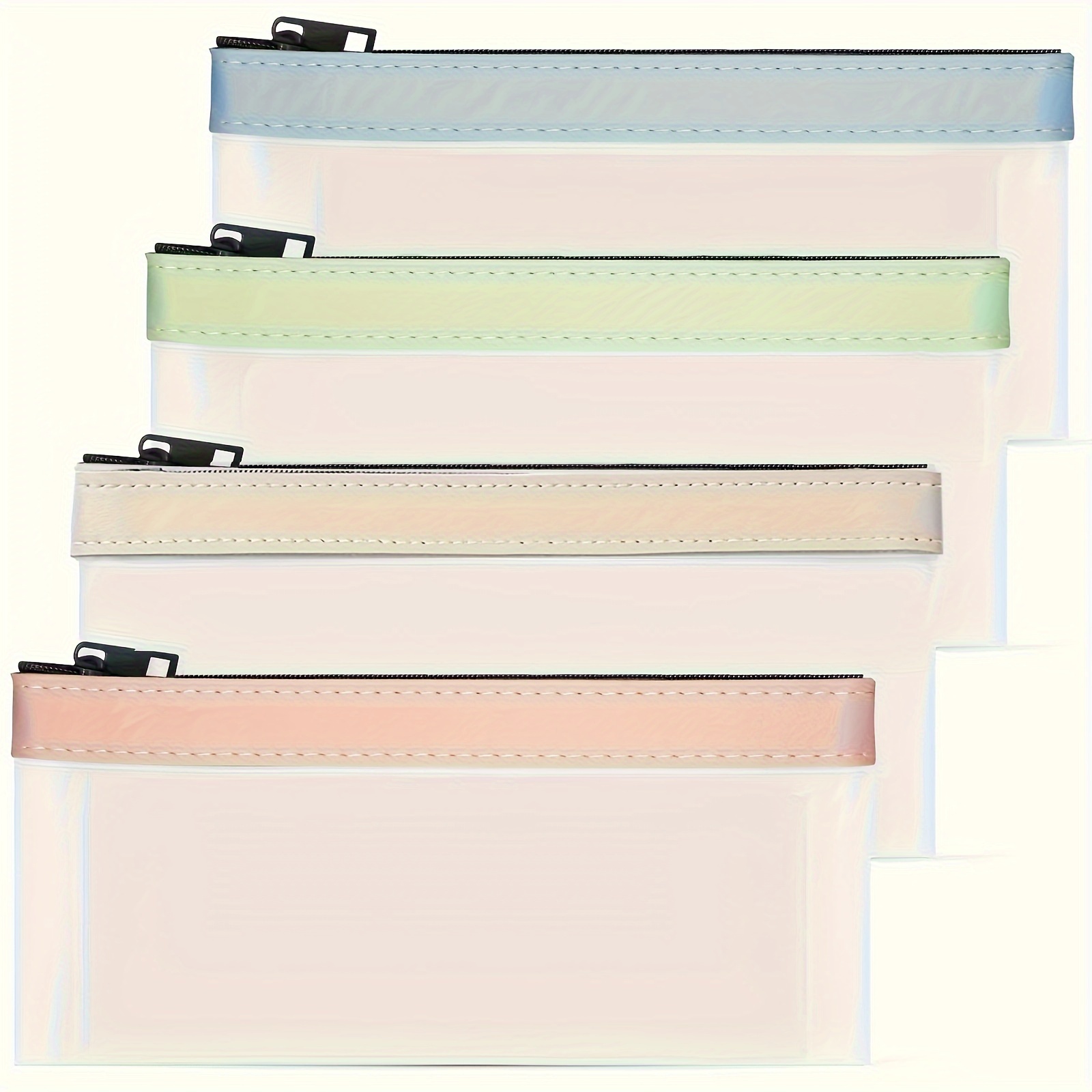 Image of 4pcs/ With Zipper Cash Envelopes Cash Bag Money Pouch Bags Back To School Supply