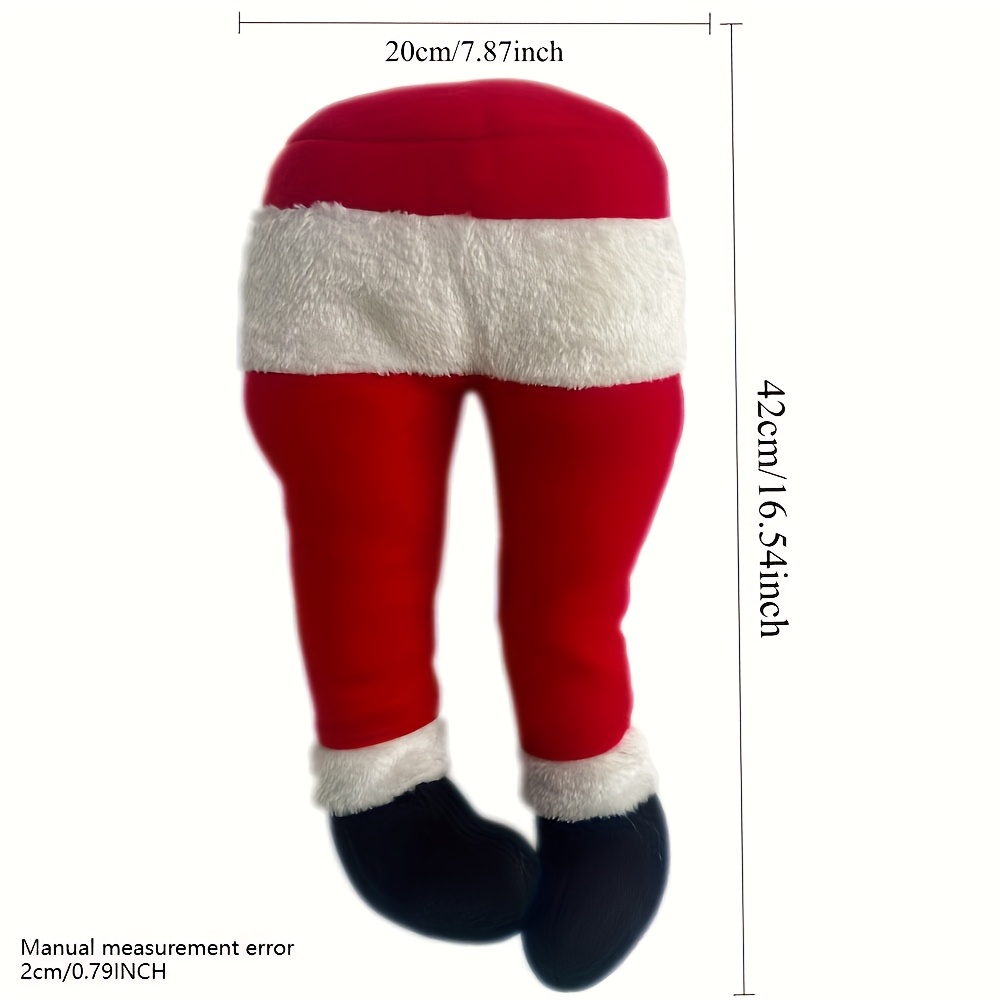 1pc Red Santa Claus Leg Decoration Diy Christmas Tree Decoration Christmas Decoration Window Display Decoration Holiday Party Funny Decoration Home Hanging Ornaments