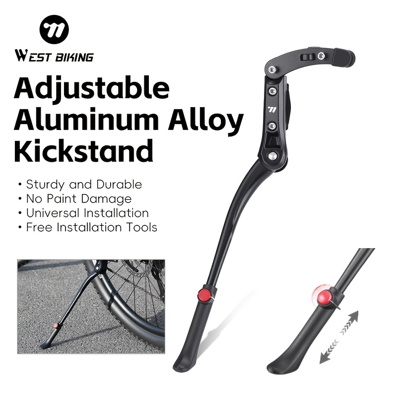 TEMU West Biking Adjustable Aluminum Alloy Bike Kickstand Universal Side Support Stand Anti-scratch Bearing Bicycle Stand For Mtb Road Commuter Bikes