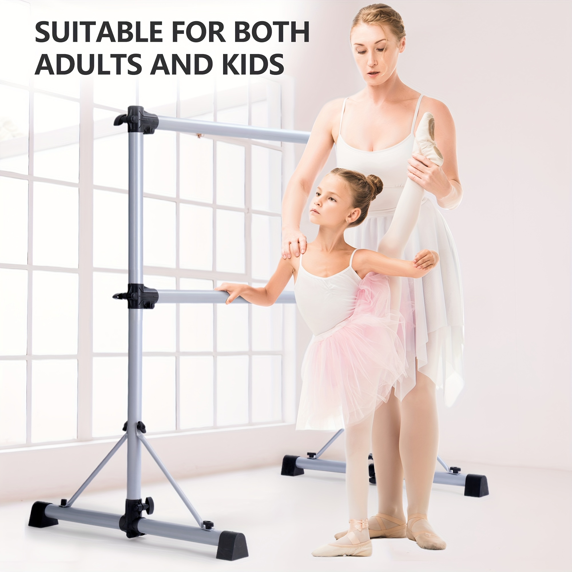 Barra De Ballet Ajustable 86-101cm Portátil, Plegable, Para Pilates Y  Entrenamiento