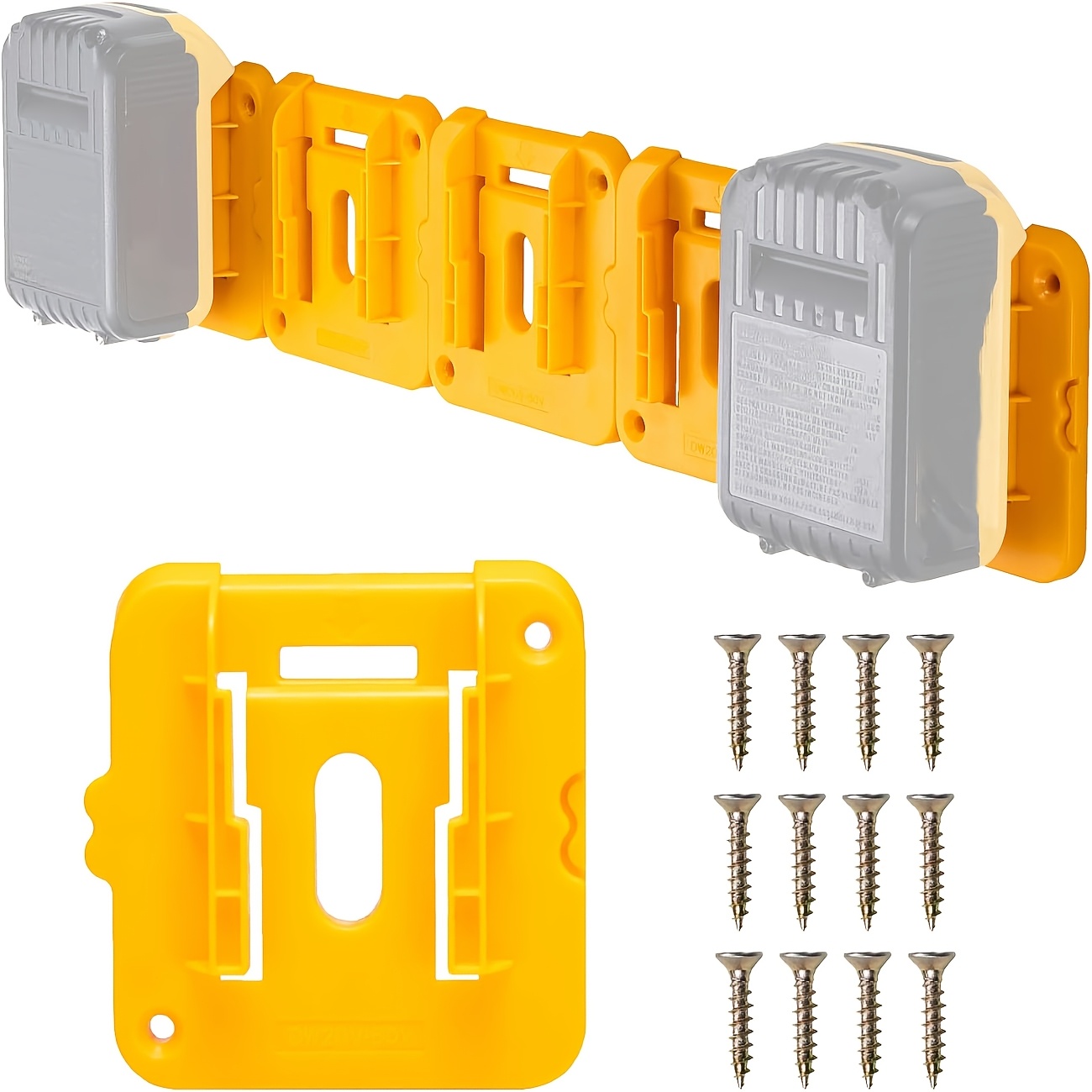 

6 Sets Of 20v 60v Battery Base Holders For Dewalt Dcb200 Dcb203 Dcb206 Batteries