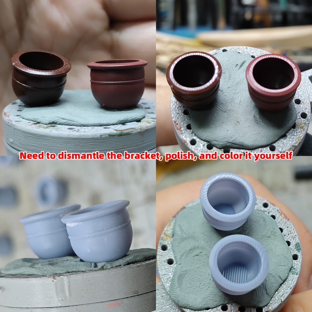 3D Printed Resin Model Kit Flowerpot