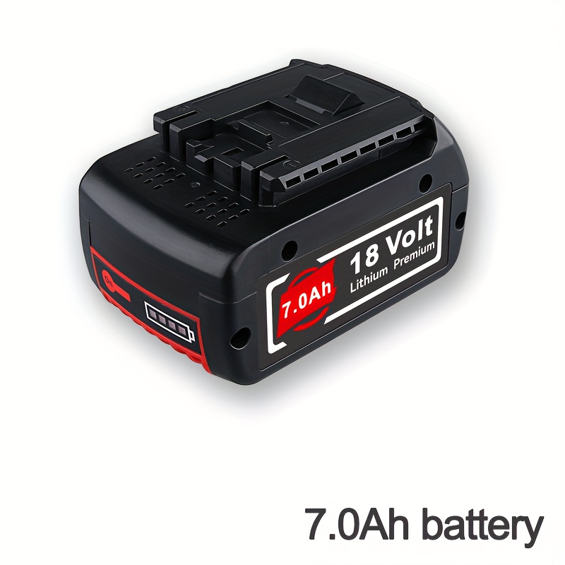 TEMU 1 Pack Compatible For Cordless Power Tools 18v 7.0ah Lithium-ion High-capacity Replacement Battery With Led Indicator, Compatible For