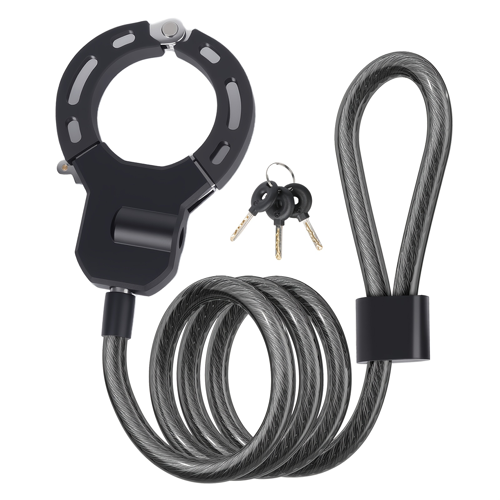 1pc Electric Scooter Lock, Lock, Suitable For Scooters, Bicycles, Electric Bicycles, Bikes, Overall Length 136cm, Extended And Thickened Cable Design, Optional Accessory 3l Storage Bag
