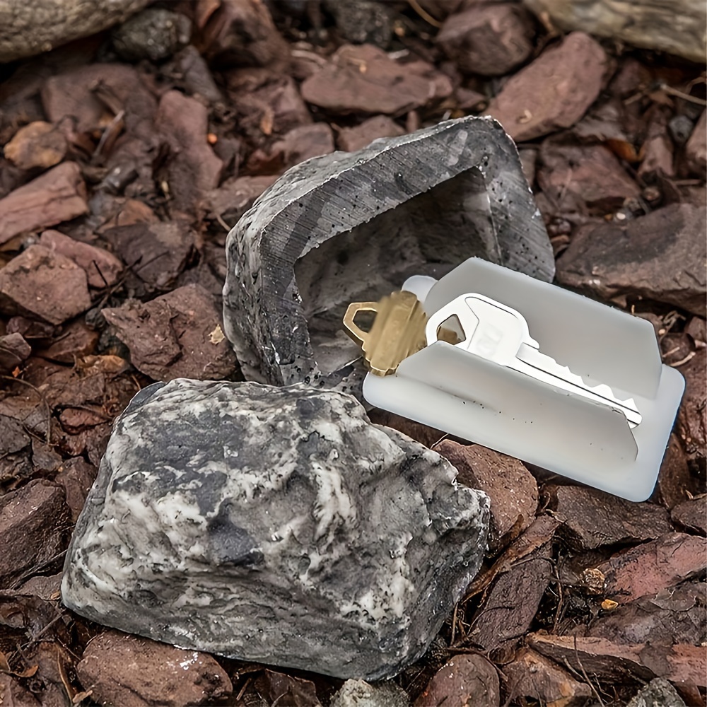 

Secure Stone-shaped Key Hider - Lockable, Resin & Abs Material, Ideal For Daily Office Use